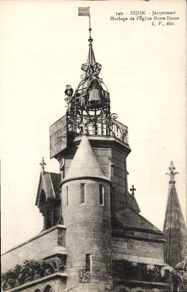 Dijon - Uhr der Kirche Notre-Dame — Jacquemart, L.V., Verlag - Vorderseite