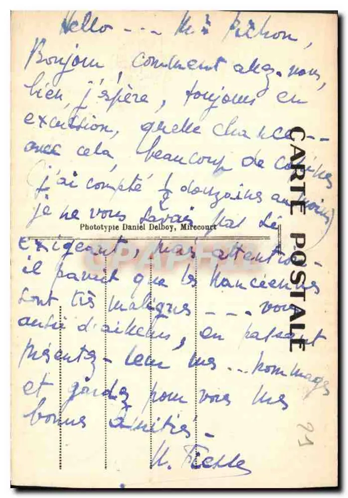 Dijon — Entrada do Cours du Parc — D.D. 72 - Verso
