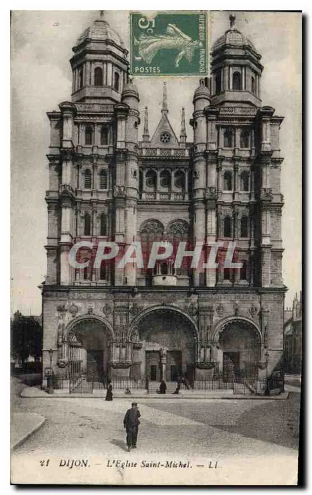Dijon — A Igreja de São Miguel — Editor L.I. n°21 - Frente