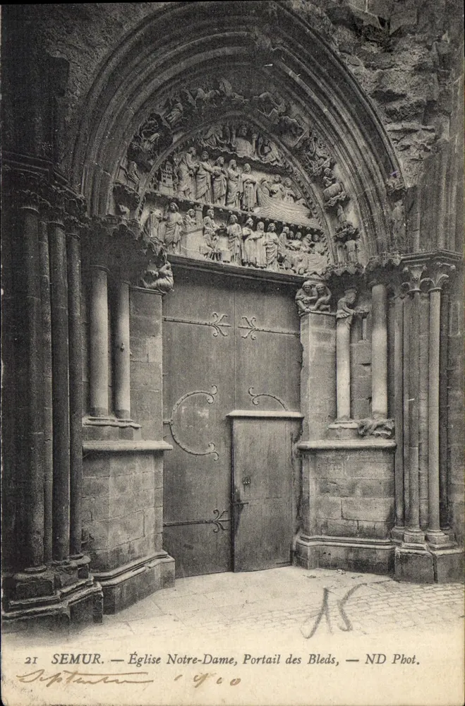 Semur — Kirche Notre-Dame, Portal der Bleds — ND Pbot. - Vorderseite