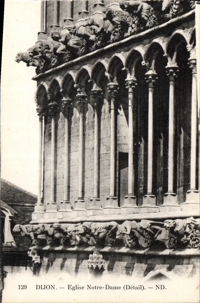 Dijon — Kirche Notre-Dame (Detail) — ND. - Vorderseite