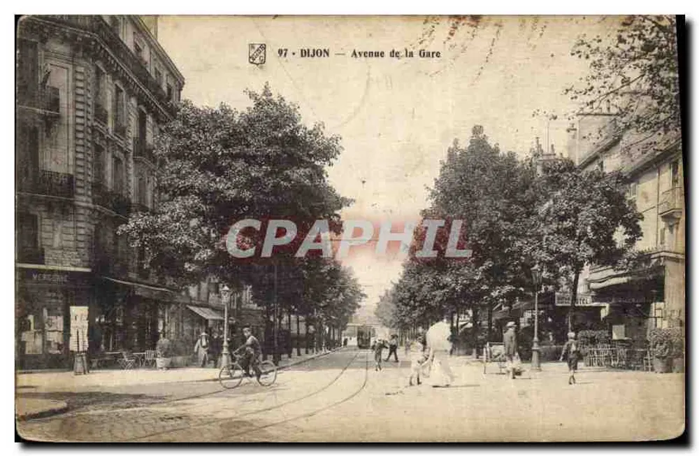 Dijon — Avenida da Estação — Editor desconhecido, n° 97 - Frente