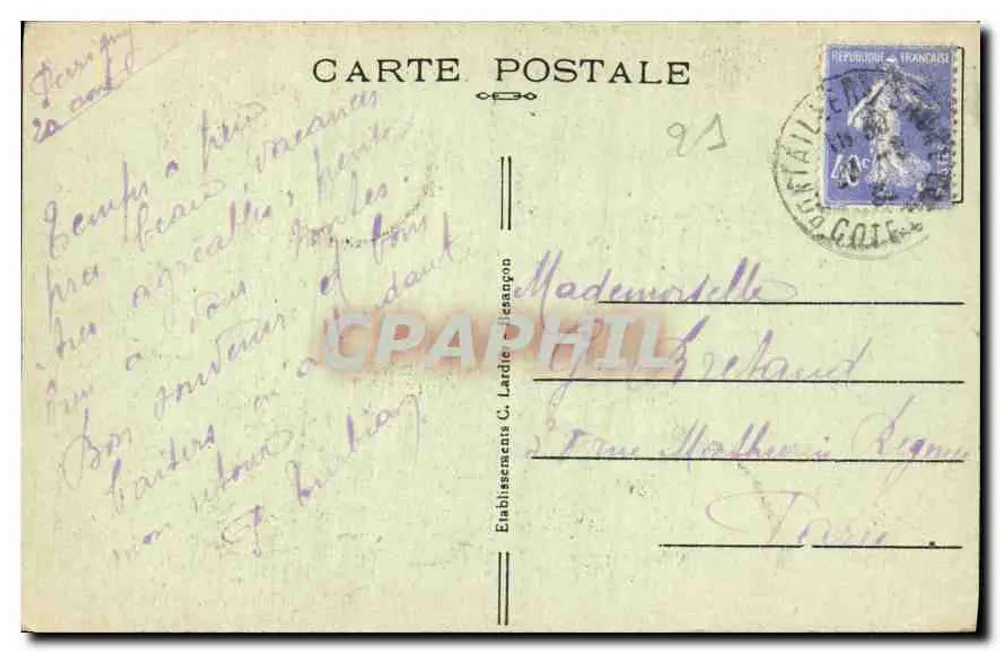 Dijon — Praça dos Duques da Borgonha — editor C.L.E. n°3519 - Verso