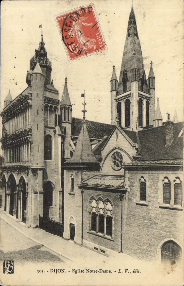 Dijon — Igreja de Nossa Senhora — L. V., editor - Frente