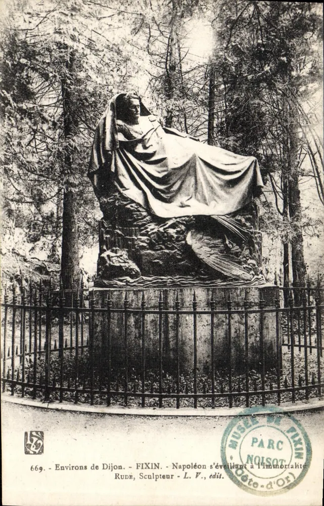 Napoleão despertando para a Imortalidade — estátua de Rude, em Dijon - Frente
