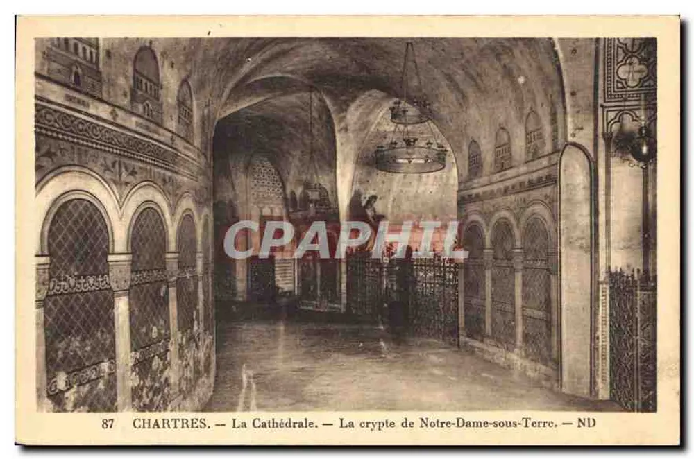 Chartres — Die Kathedrale — Die Krypta von Notre-Dame-sous-Terre — ND - Vorderseite
