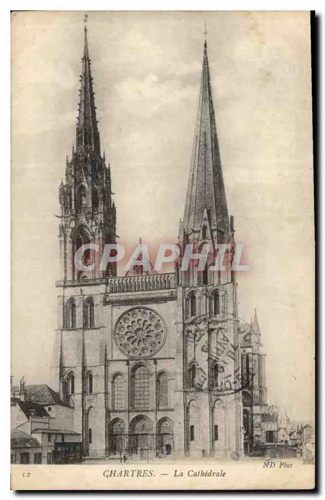 Chartres — A Catedral — ND Piot - Frente