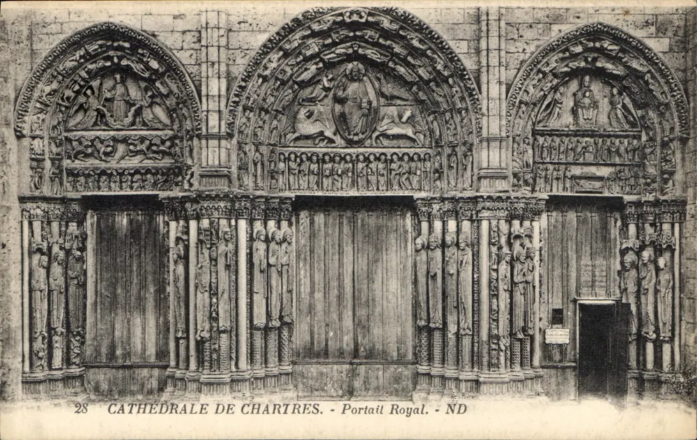 Cathédrale de Chartres — Portail Royal — ND - Frente
