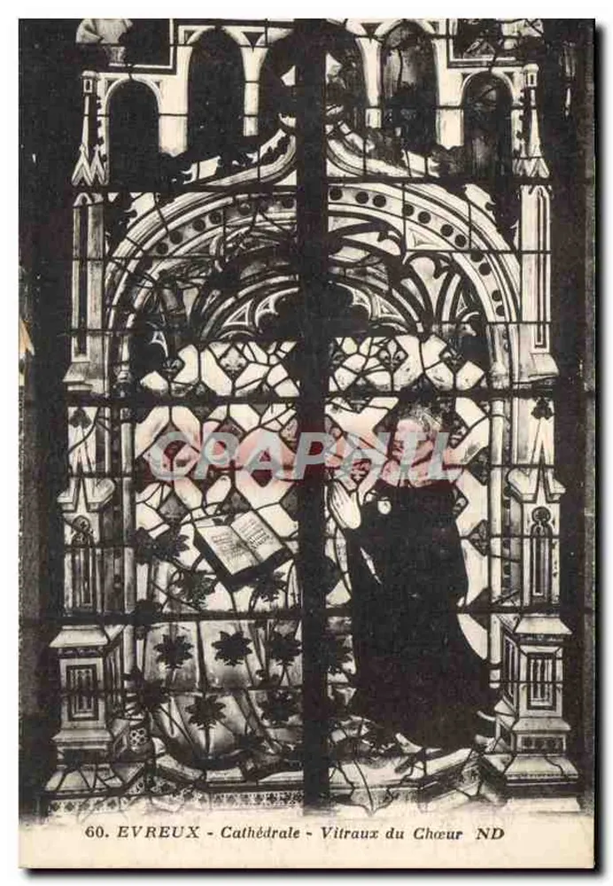 Evreux - Catedral - Vitral do Coro Nossa Senhora - Frente