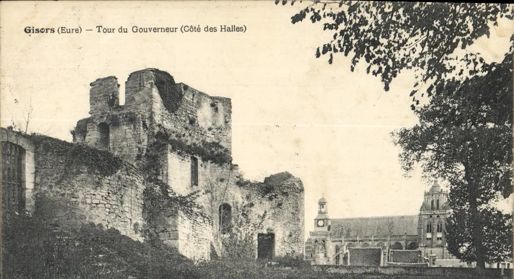 Gisors (Eure) — Turm des Gouverneurs (Seite der Halles) - Vorderseite