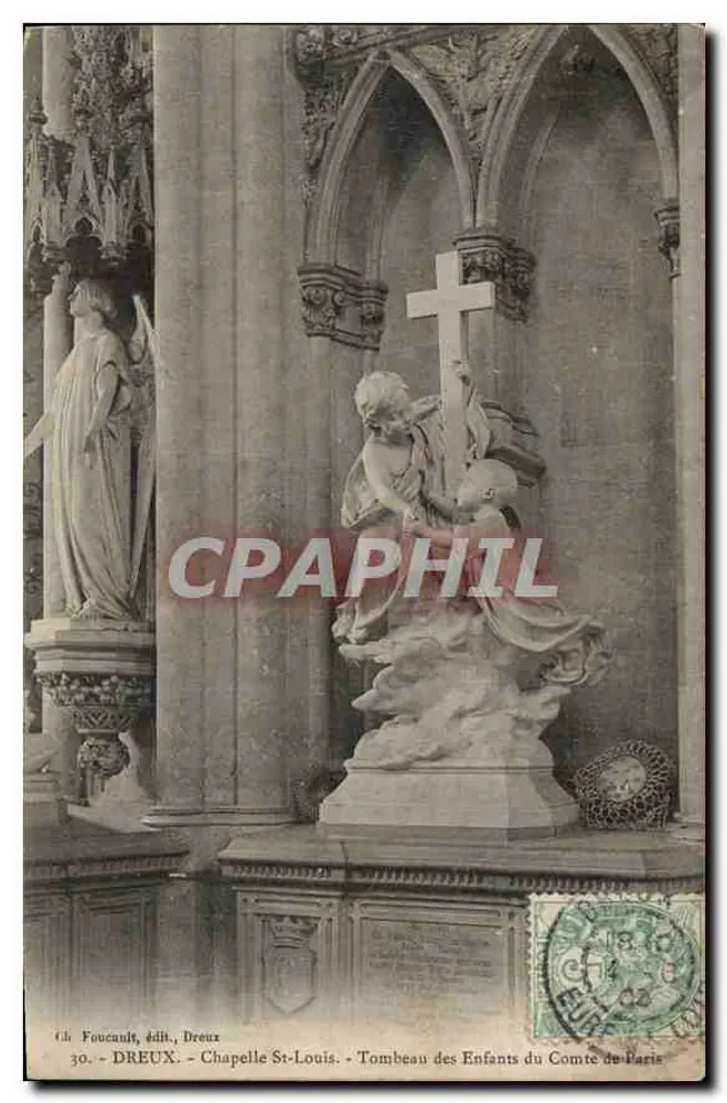 Kapelle St-Louis - Grab der Kinder des Grafen von Paris — Ch. Foucault, Verlag, Dreux - Vorderseite
