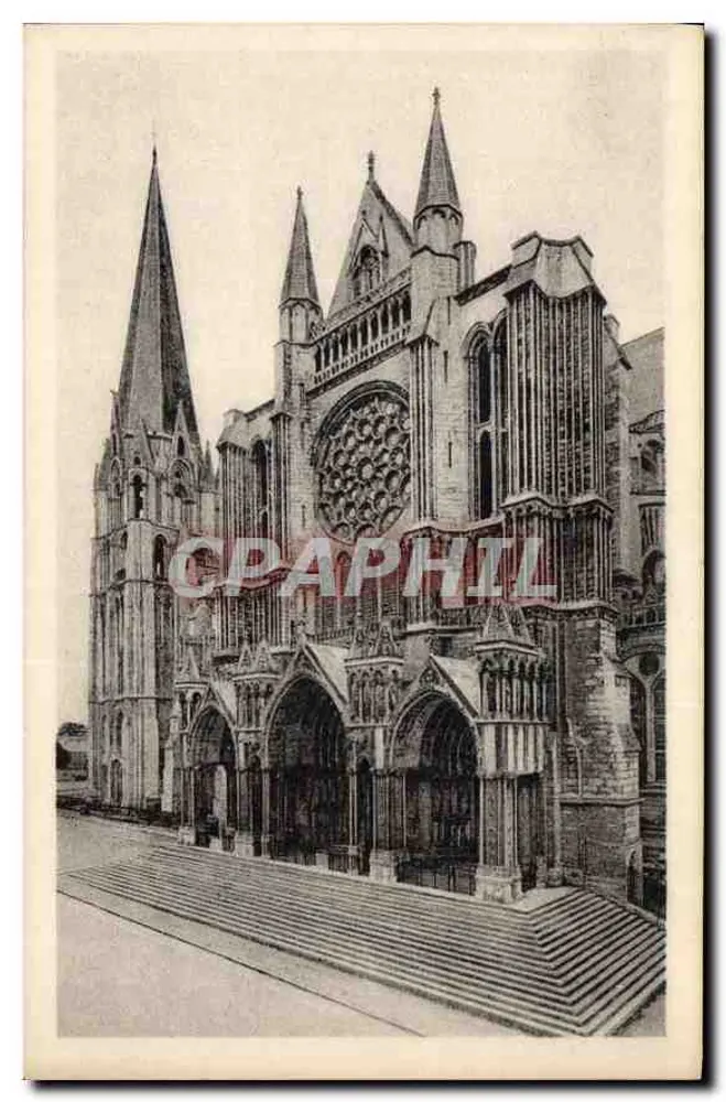 Catedral de Chartres — Portal Sul, século XIII — Ét. Houvet - Frente