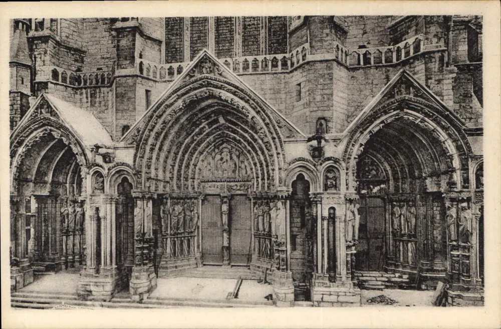 Kathedrale von Chartres — Nordportal, 13. Jahrhundert — Verlag HOUVET, Nr. 1016 - Vorderseite