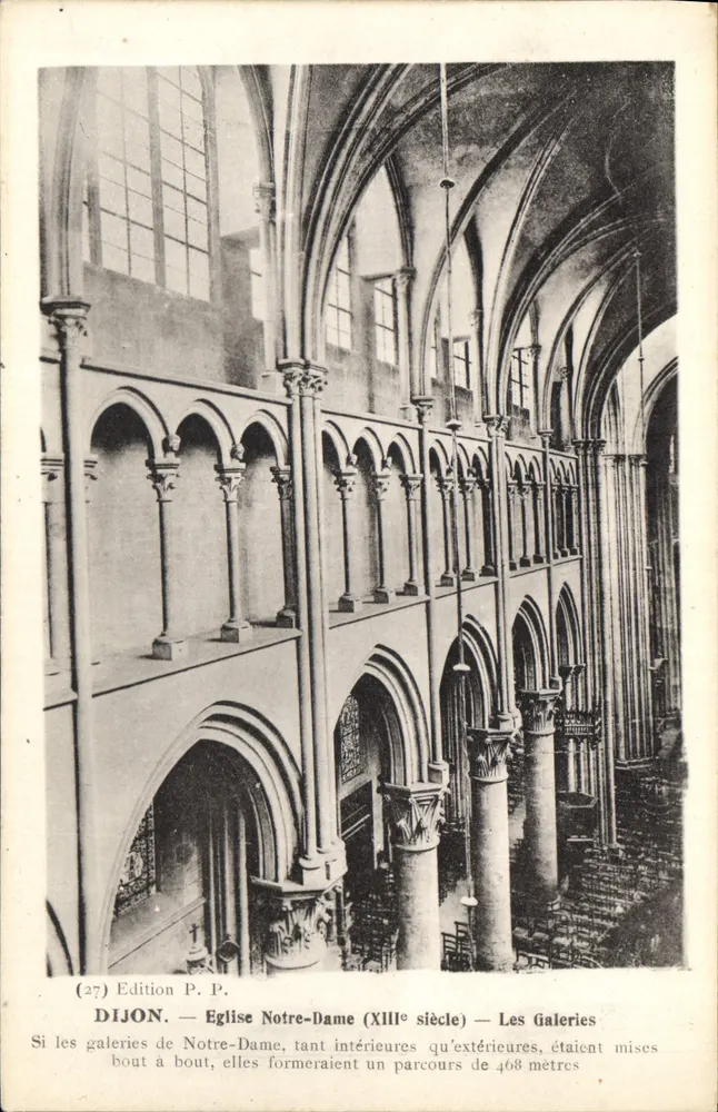 Dijon — Igreja Nossa Senhora (século XIII) — As Galerias - Frente