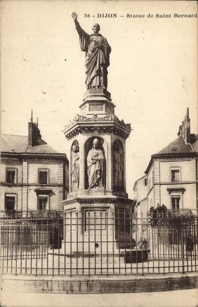 Dijon — Estátua de São Bernardo — Editor não identificado, número de série 36 - Frente