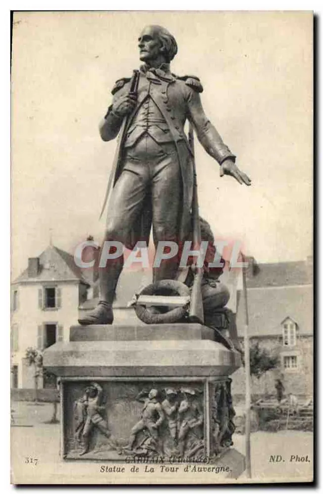 Carnahan (Puy-de-Dôme) — Statue der La Tour d'Auvergne — ND. Foto. - Vorderseite