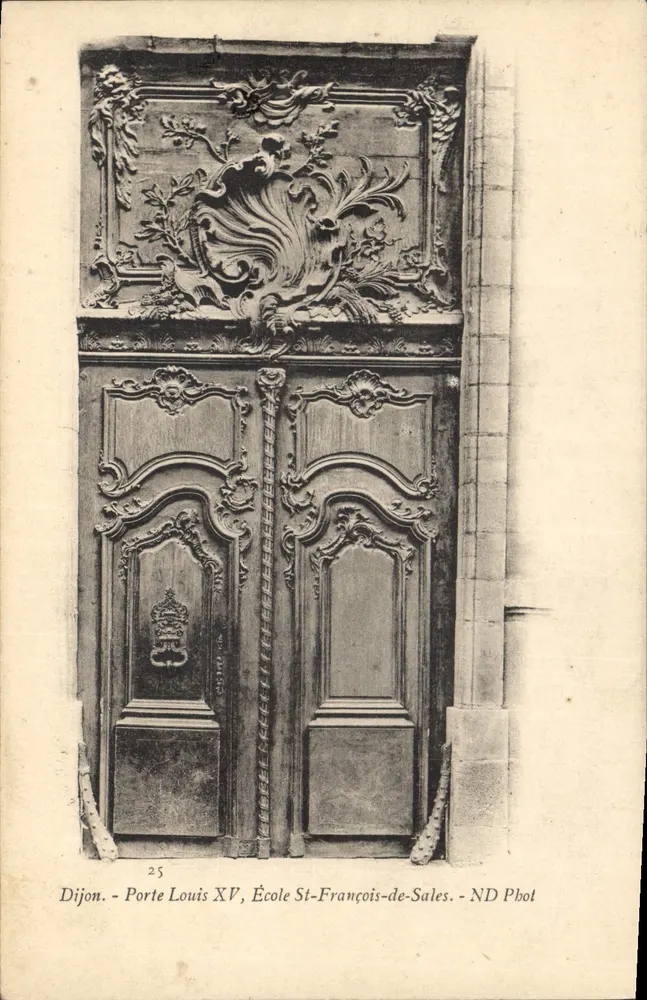 Türe Louis XV, Schule St-François-de-Sales - Dijon - ND Pbot - Vorderseite