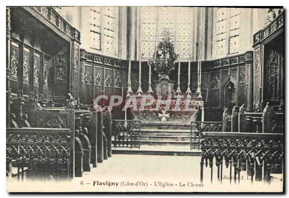 Flavigny (Côte-d'Or) - A Igreja - O Coro - Frente