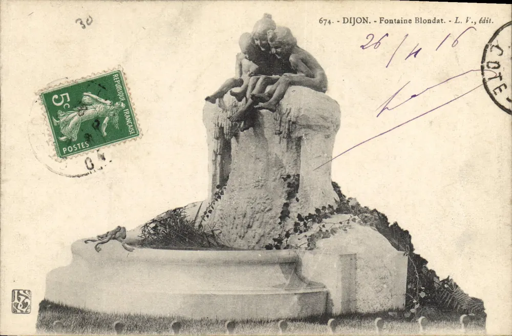 Dijon - Fontaine Blondat — L. V., wyd. n° 674 - Awers