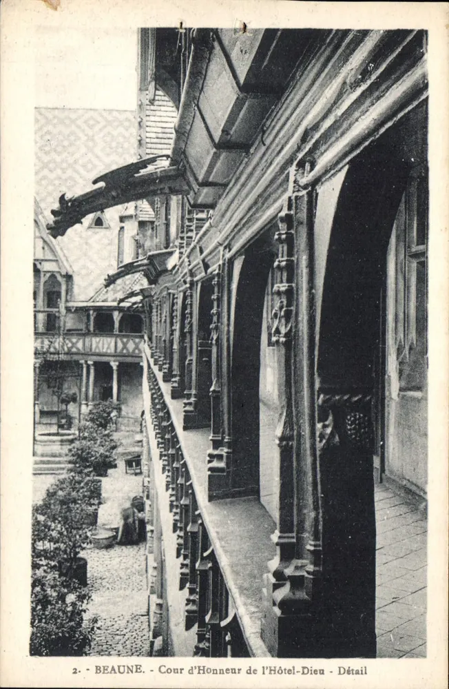 Beaune - Cour d'Honneur des Hôtel-Dieu - Detail - Vorderseite