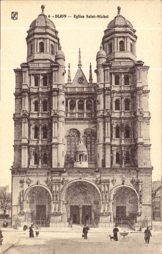 Dijon — Igreja São Miguel — Editor L. B. Dijon, n°6 - Frente