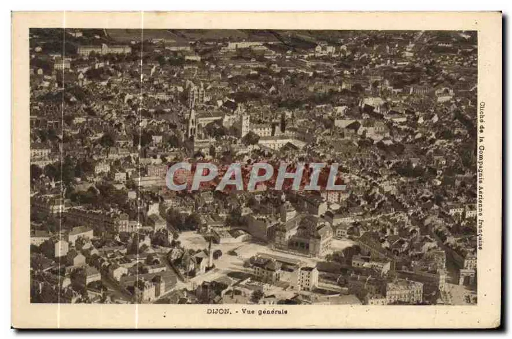 Dijon — Vista geral — Cliché da Compagnie Aérienne Française - Frente