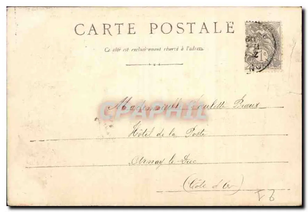 Umgebung von Dijon - Das Erwachen Napoleons, von Rude - Rückseite