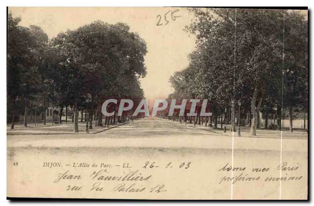 Dijon — A Avenida do Parque — LL. — Jean Vauvilliers - Frente