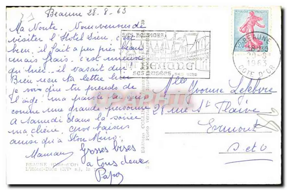 Beaune — O Hôtel-Dieu (século XV) — Edições Collin - Verso