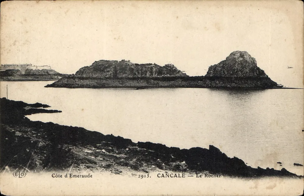 Costa de Esmeralda — Cancale — O Rocher — Editora E-D, n° 2915 - Frente