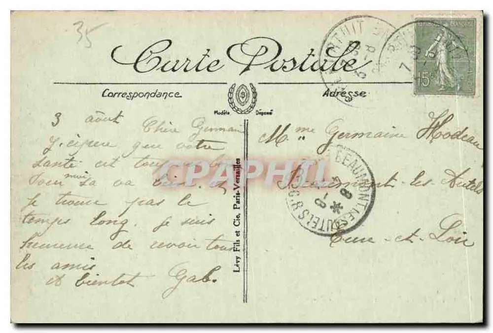 Dinard — La Rade un Jour de Tempête — L.I. - Verso