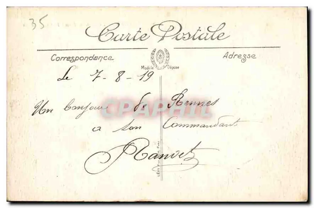 Rennes — O Liceu das Meninas — A.G. - Verso