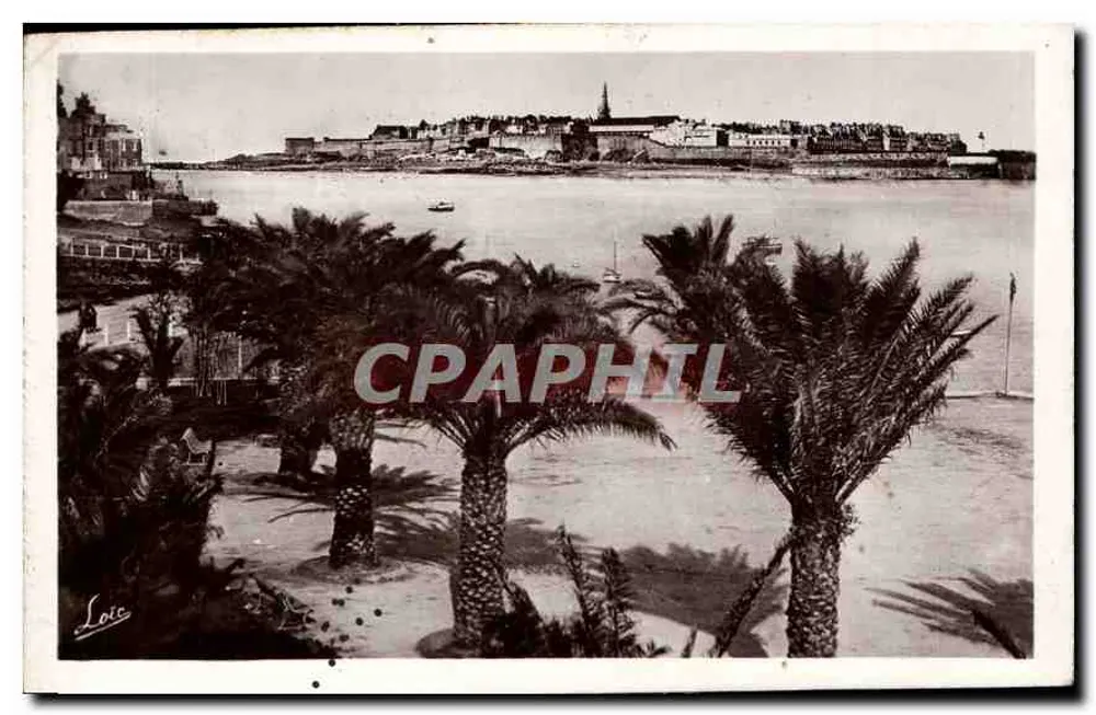 Côte d'Émeraude — Dinard — Ansicht des Hafens mit Palmen — Verleger Loïc - Vorderseite