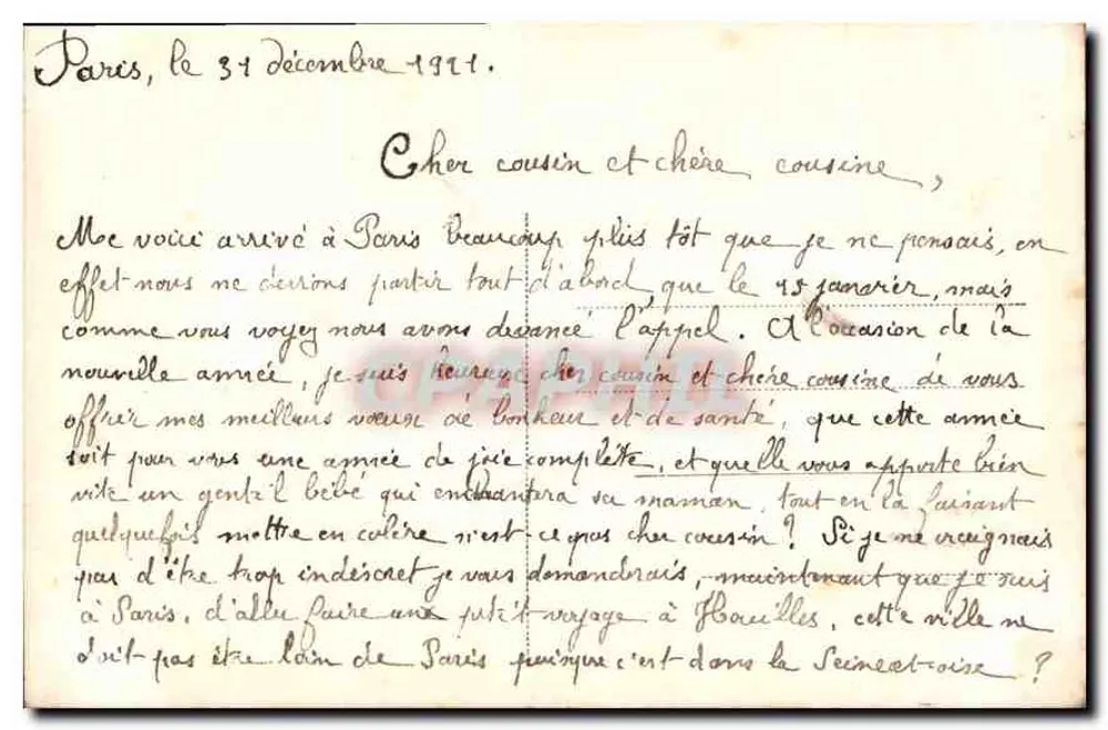 Casal em traje de festa — Irise, Paris — n° 3483 - Verso