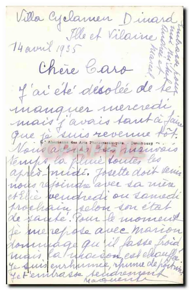 Dinard - La Vicomté - Vista em direção a Dinard — editor ABA, n°5 - Verso