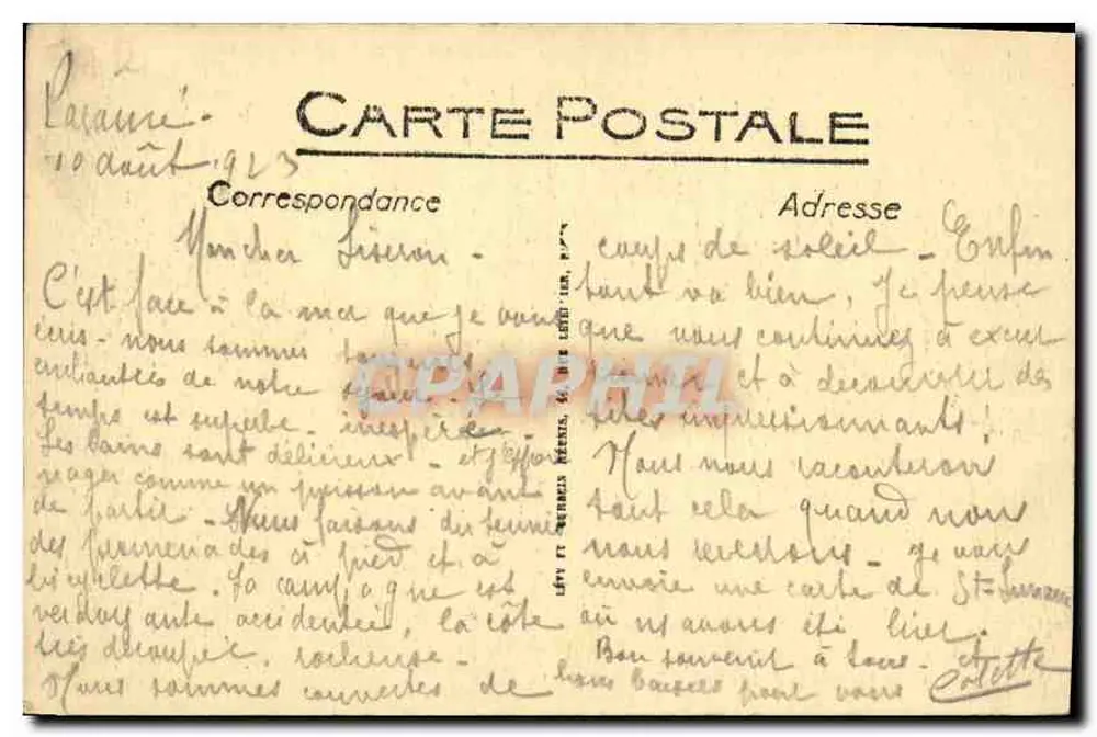Saint-Lunaire - Le Décollé — LL d'Vilanne, n°43 - Verso
