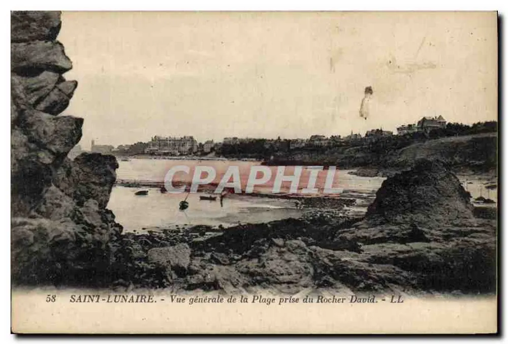 Saint-Lunaire - Allgemeiner Blick auf den Strand vom Rocher David - LL - Vorderseite