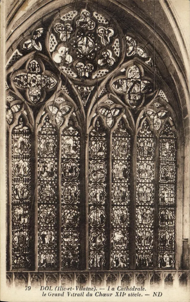 Dol (Ille-et-Vilaine) — Das Große Fenster des Chors des 12. Jahrhunderts — ND - Vorderseite