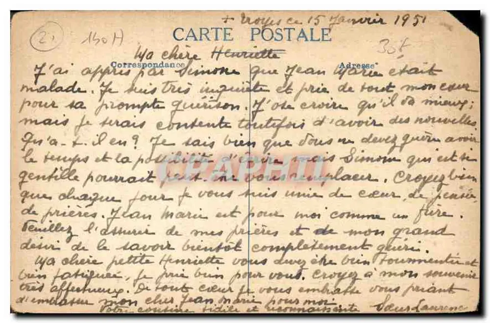 A Oração — Zoe Labouré na igreja de Fain-les-Moutiers — Désé - Verso