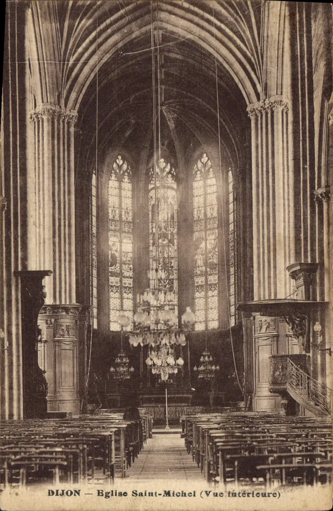 Dijon — Kirche Saint-Michel (Innenansicht) — J. Parizot, Dijon - Vorderseite