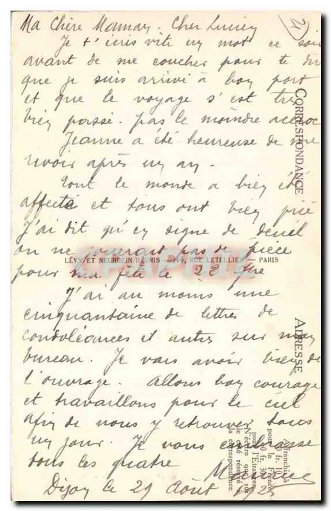 Dijon - Der Glockenturm der Kirche Notre-Dame - ND - Rückseite