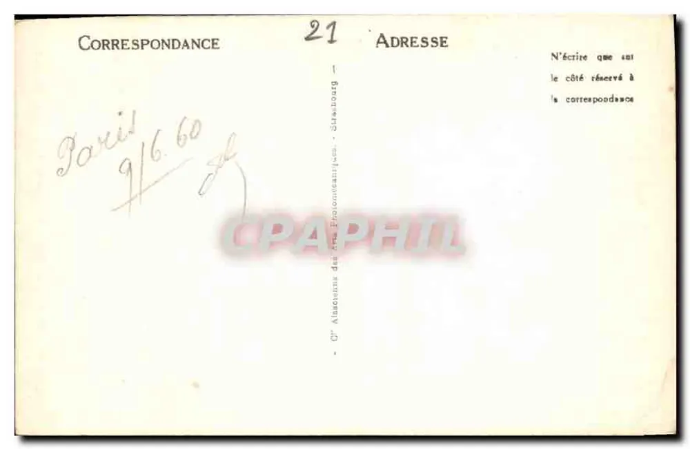 Dijon — Kirche Saint-Jean und Bossuet-Denkmal — Verlag A.P. Nr. 260 - Rückseite