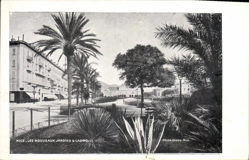 Nice - Les Nouveaux Jardins & Casino — Cliché Giletta, Nice - Vorderseite