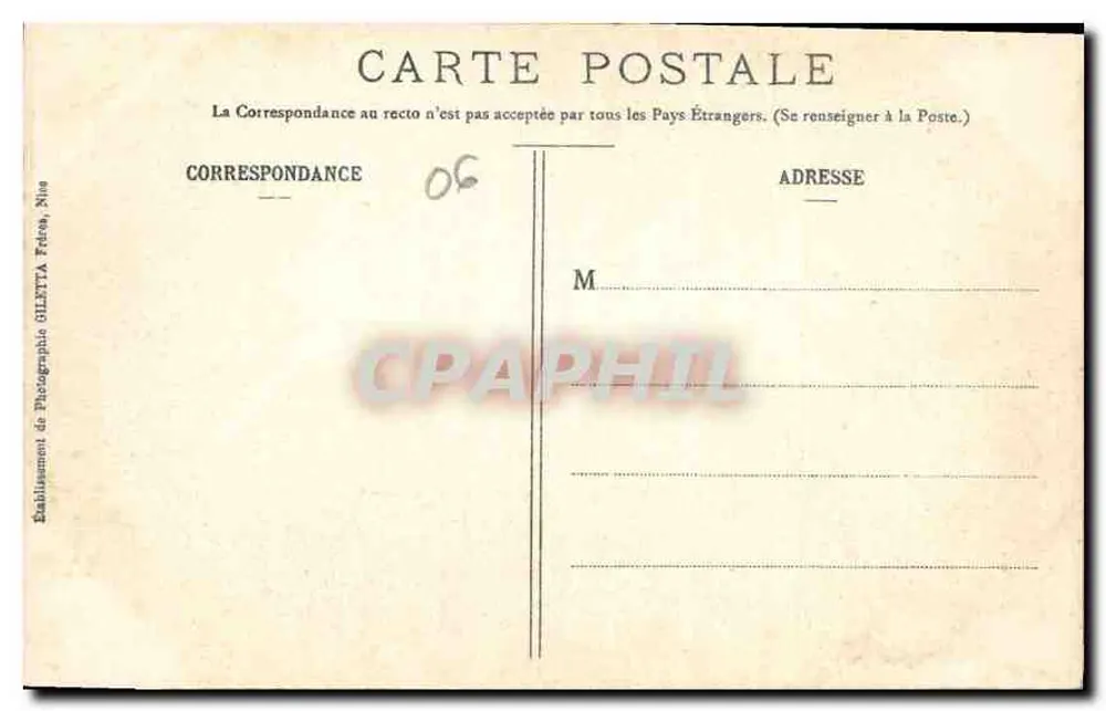 CANNES — Innenansicht des alten Schlosses St Honoré — Sammlung Aristideus - Rückseite