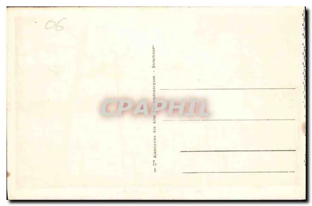 Nizza - I Rochers de Rauba Capeu — editore C° Alandienne des Arts Philatédoniquants - Sérabour - Verso