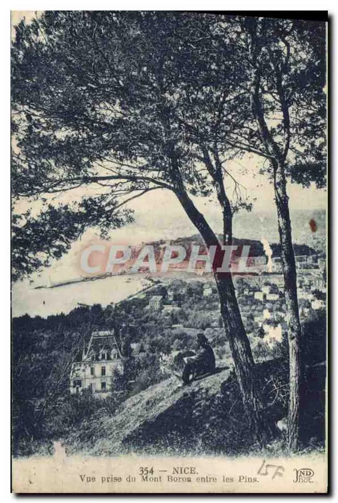 Aussicht vom Mont Boron zwischen den Kiefern — Nice — Verlag JND, Nr. 354 - Vorderseite