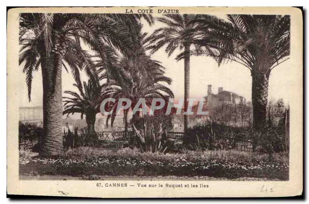 CANNES — Blick auf den Suquet und die Inseln — Verlag: Museum of Art, Nice, Nr. 67 - Vorderseite