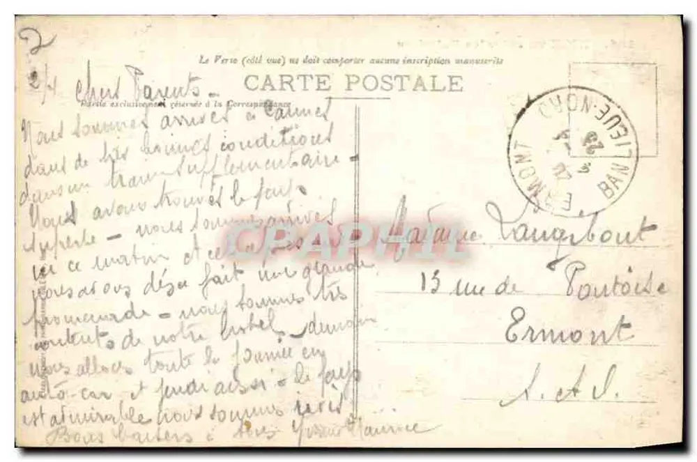 NICE vista entre os Palmiers — série 186 — editor Éditions Léonard - Verso