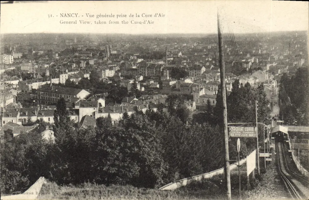 NANCY - Vista geral tirada da Cure-d'Air — Editor: Imprimeries Réunies de Nancy, n° 31 - Frente