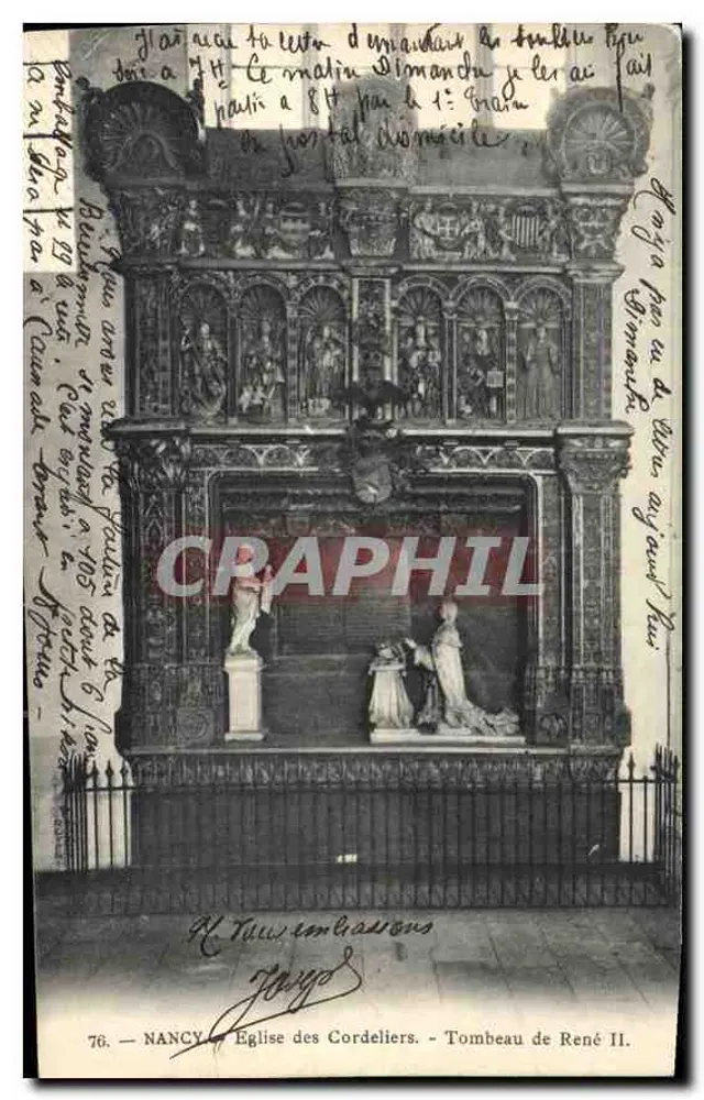Nancy — Kirche der Cordeliers — Grabmal von René II - Vorderseite